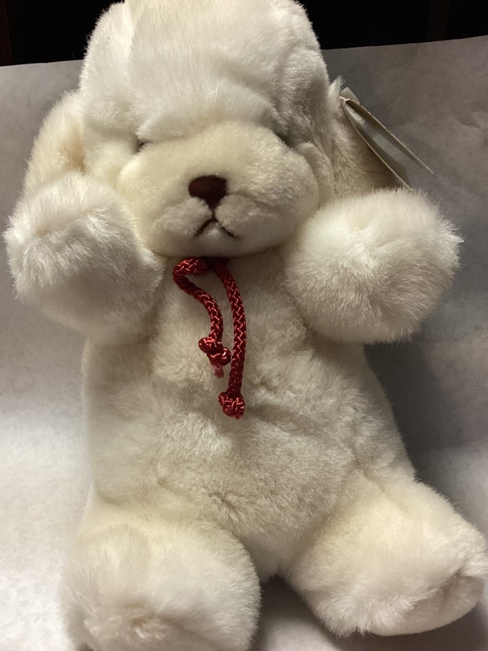 Smooth puppy rattle by GUND RARE stuffed animal new 1980 s